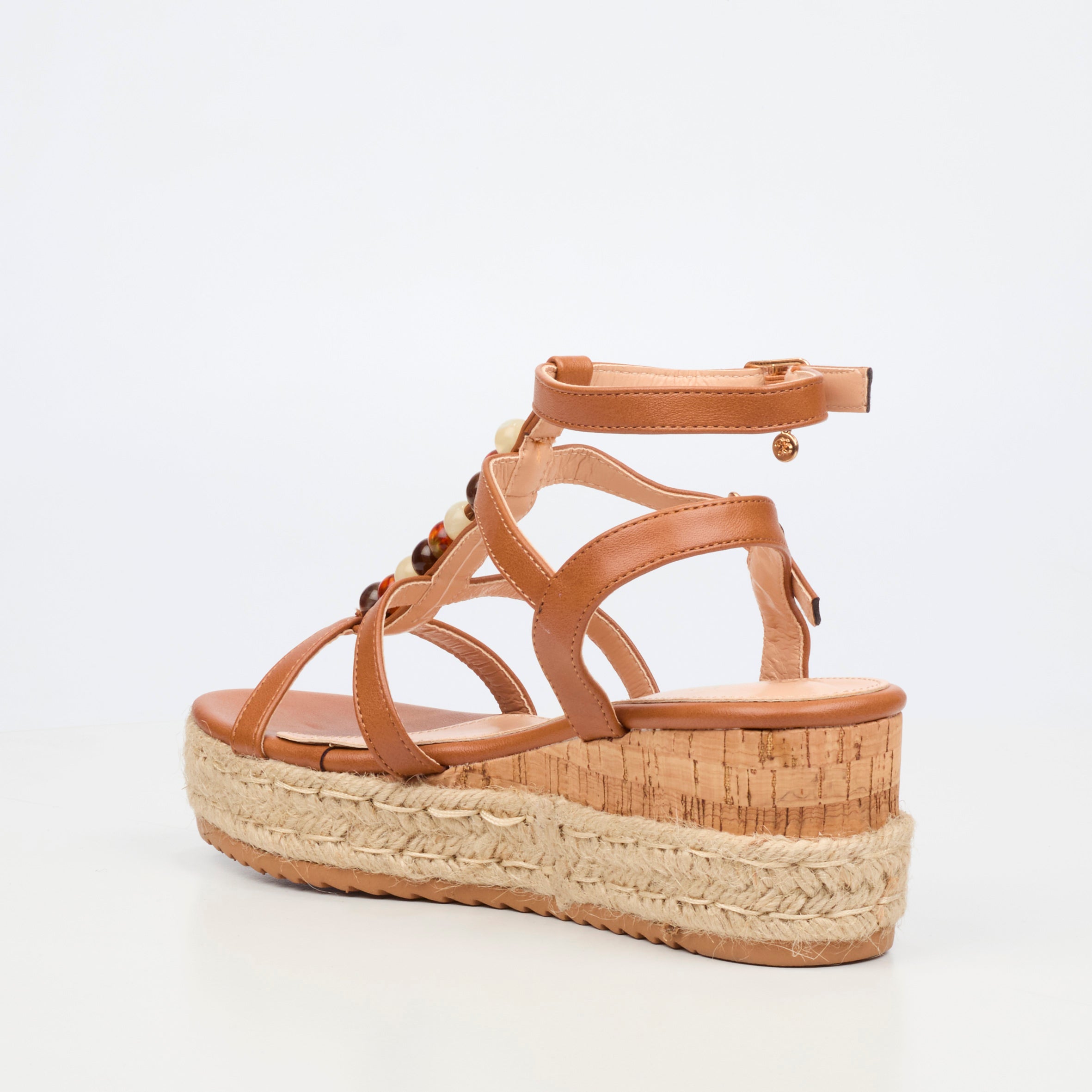 Miss Black Steffi 11 Wedge - Tan