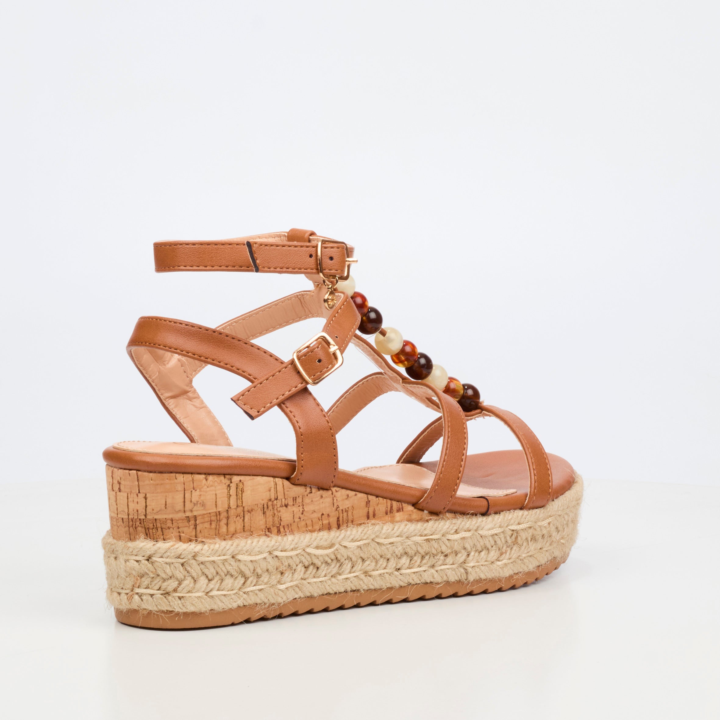 Miss Black Steffi 11 Wedge - Tan