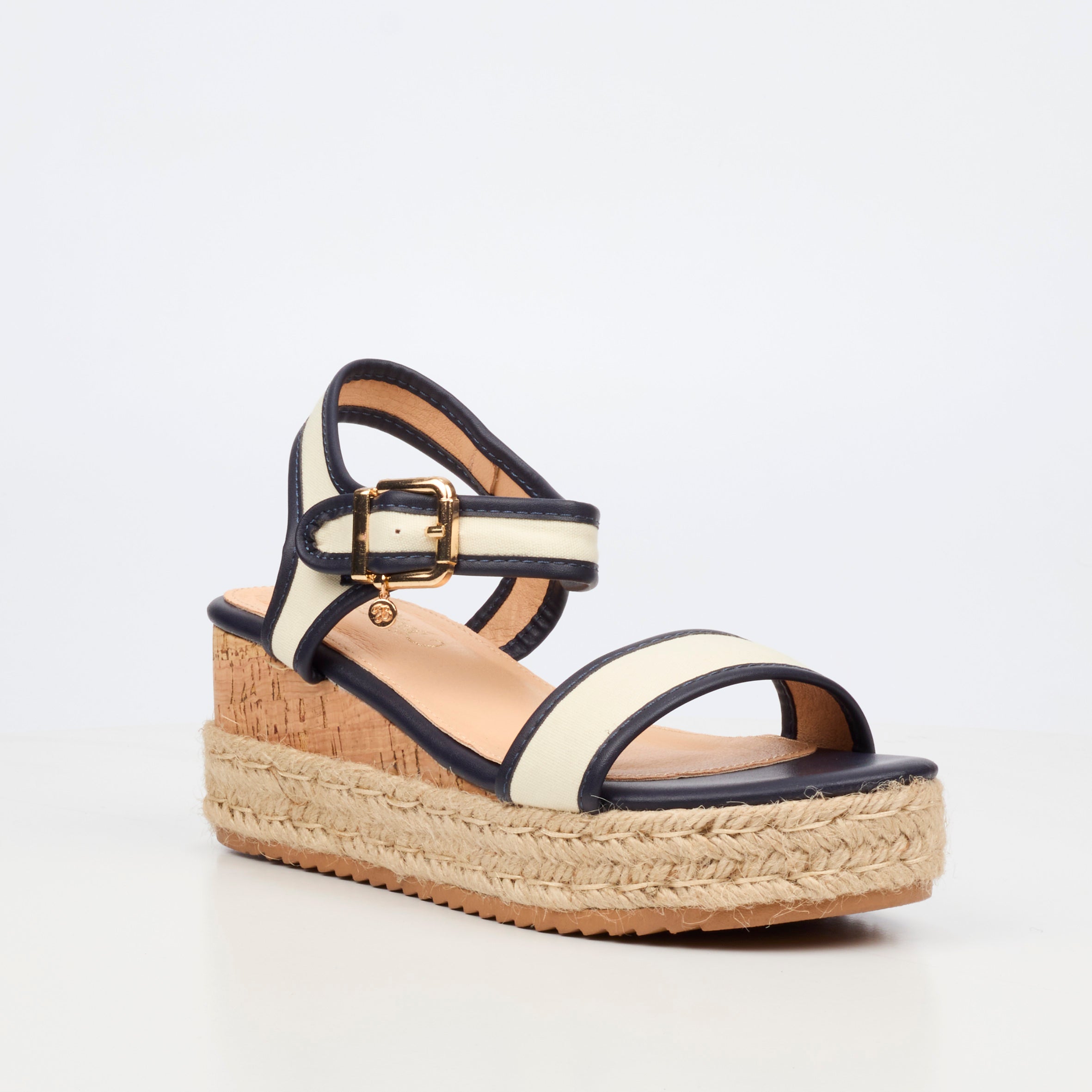 Miss Black Steffi 12 Wedge - Navy
