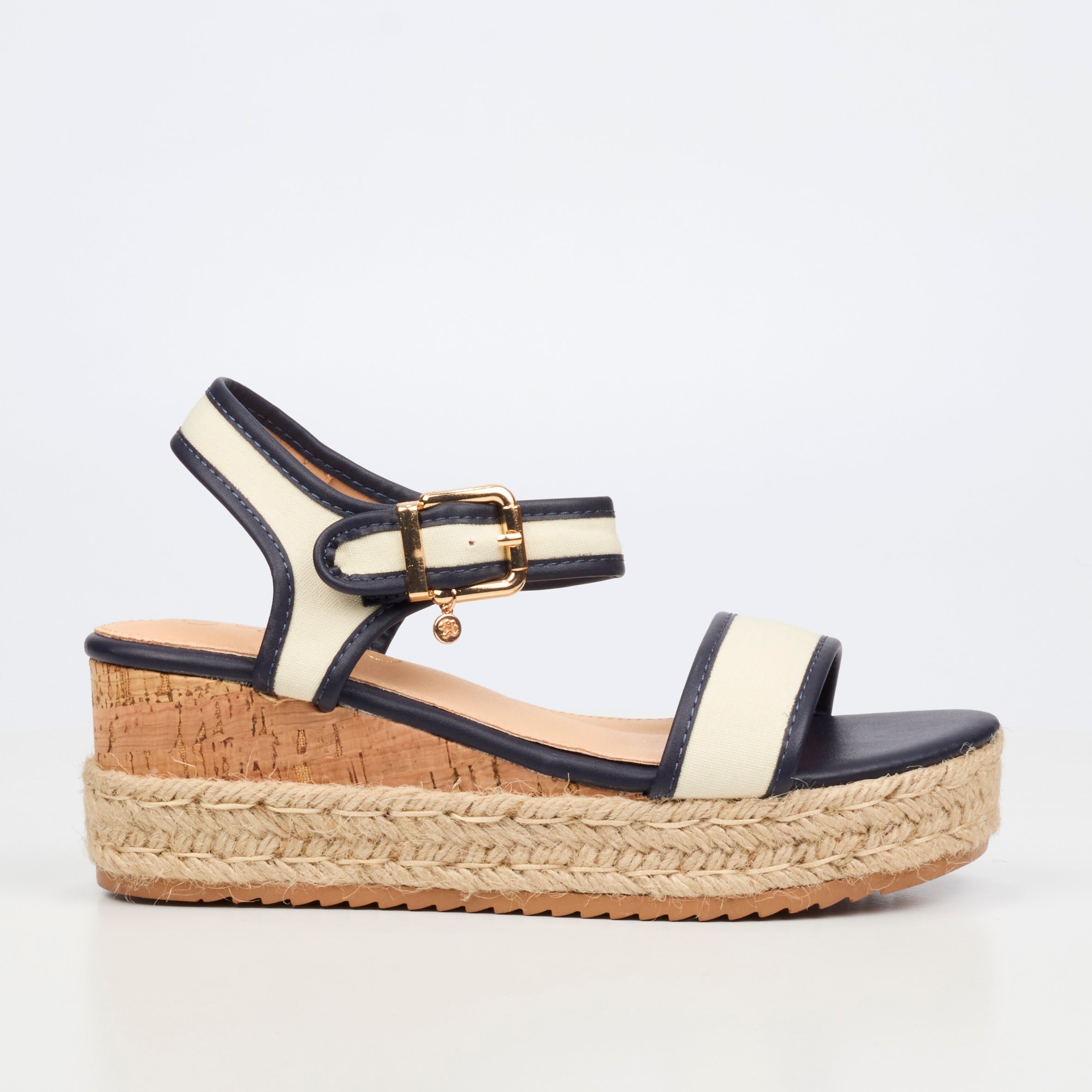 Miss Black Steffi 12 Wedge - Navy