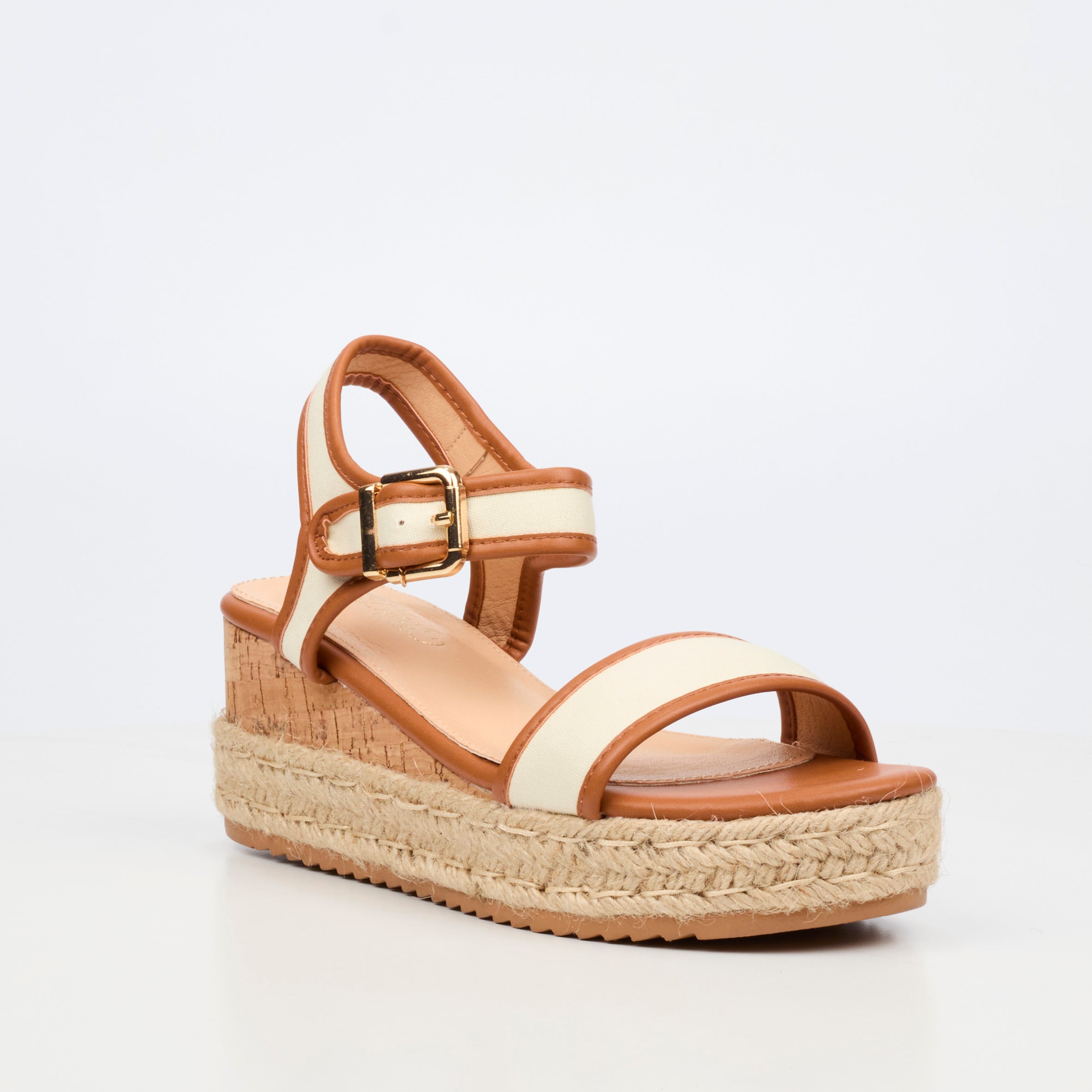 Miss Black Steffi 12 Wedge - Tan
