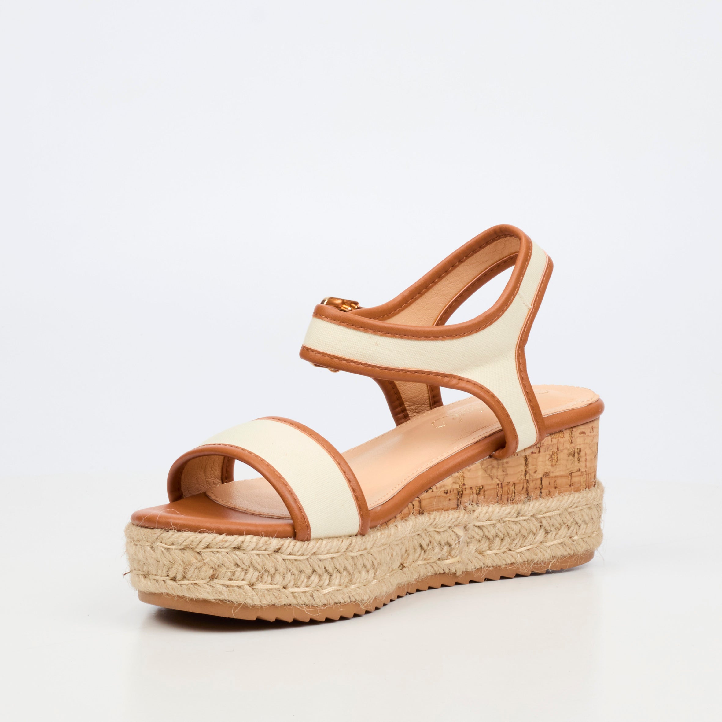 Miss Black Steffi 12 Wedge - Tan
