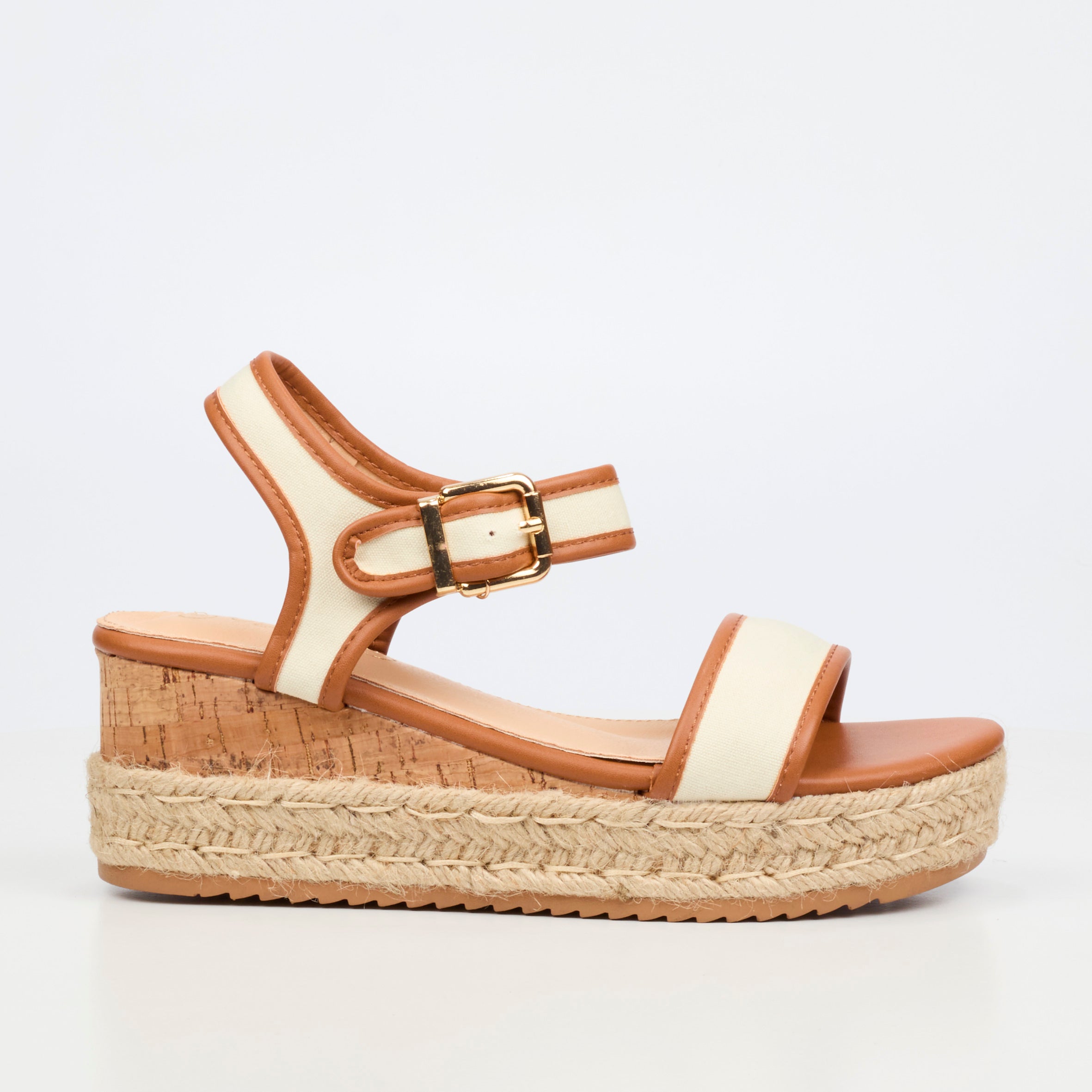 Miss Black Steffi 12 Wedge - Tan