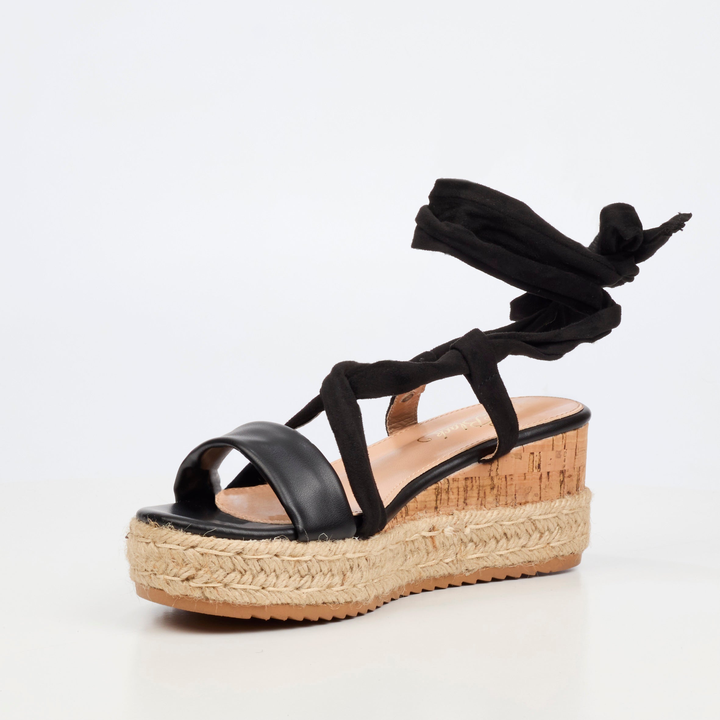 Miss Black Steffi 14 Wedge - Black