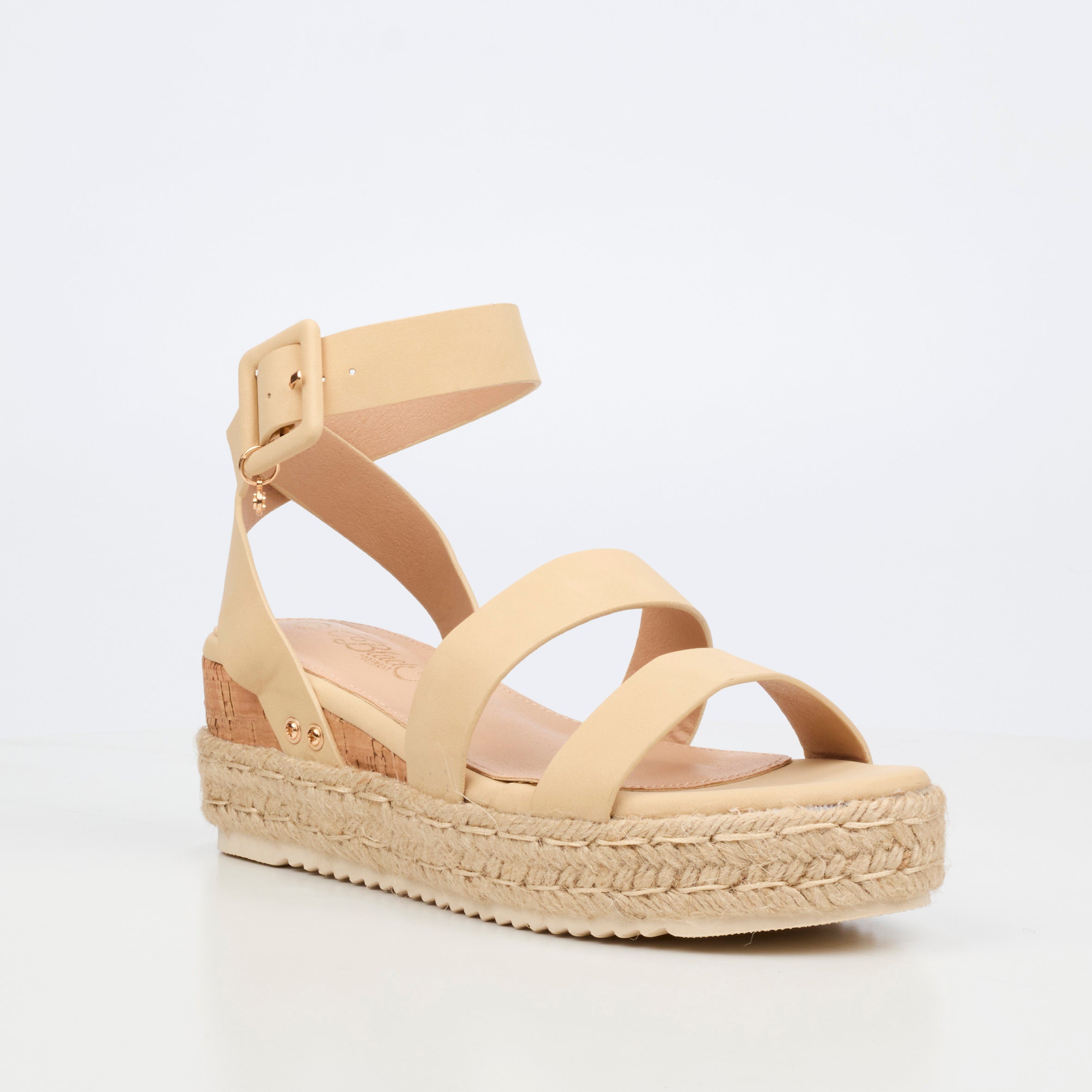 Miss Black Steffi 2 Wedge - Nude
