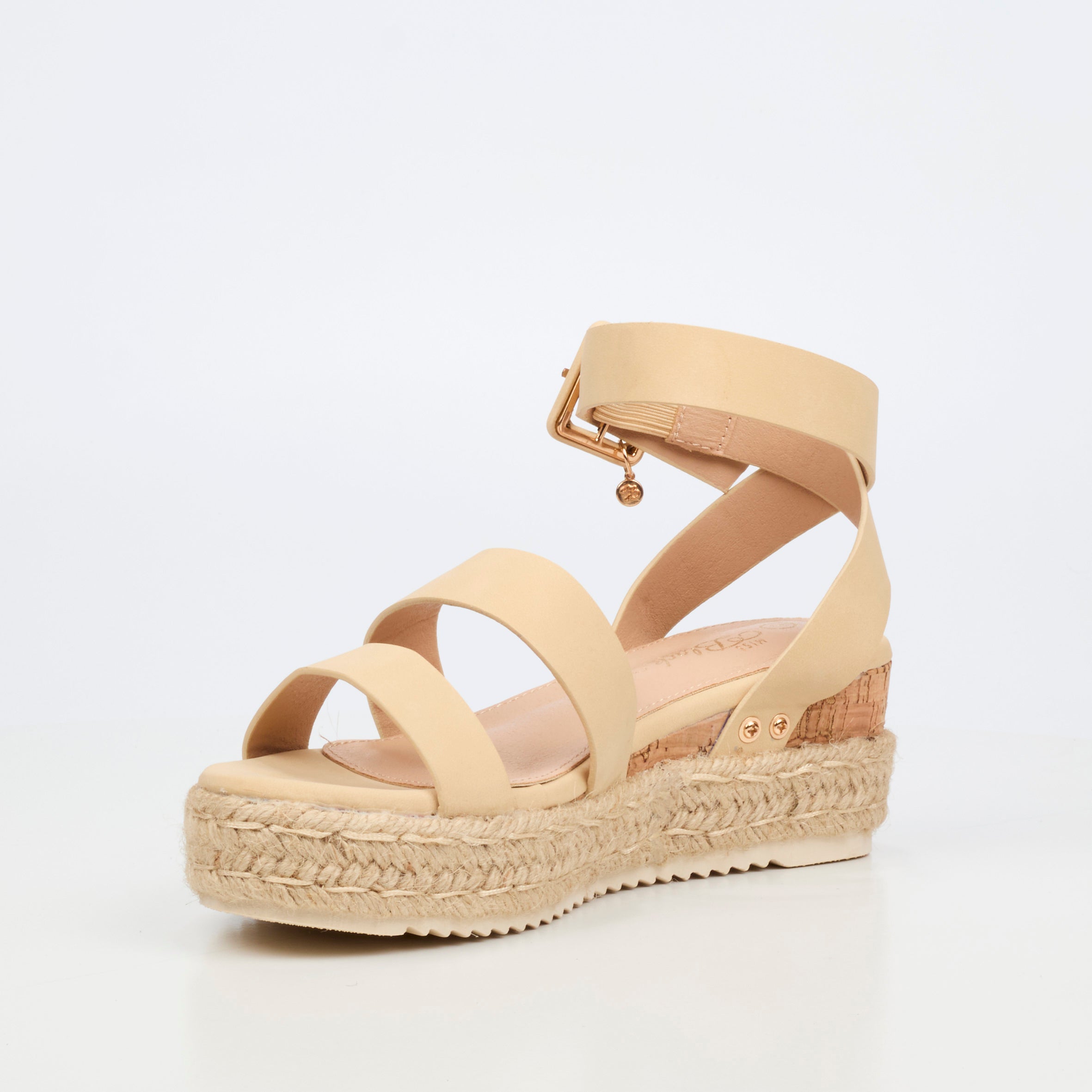Miss Black Steffi 2 Wedge - Nude