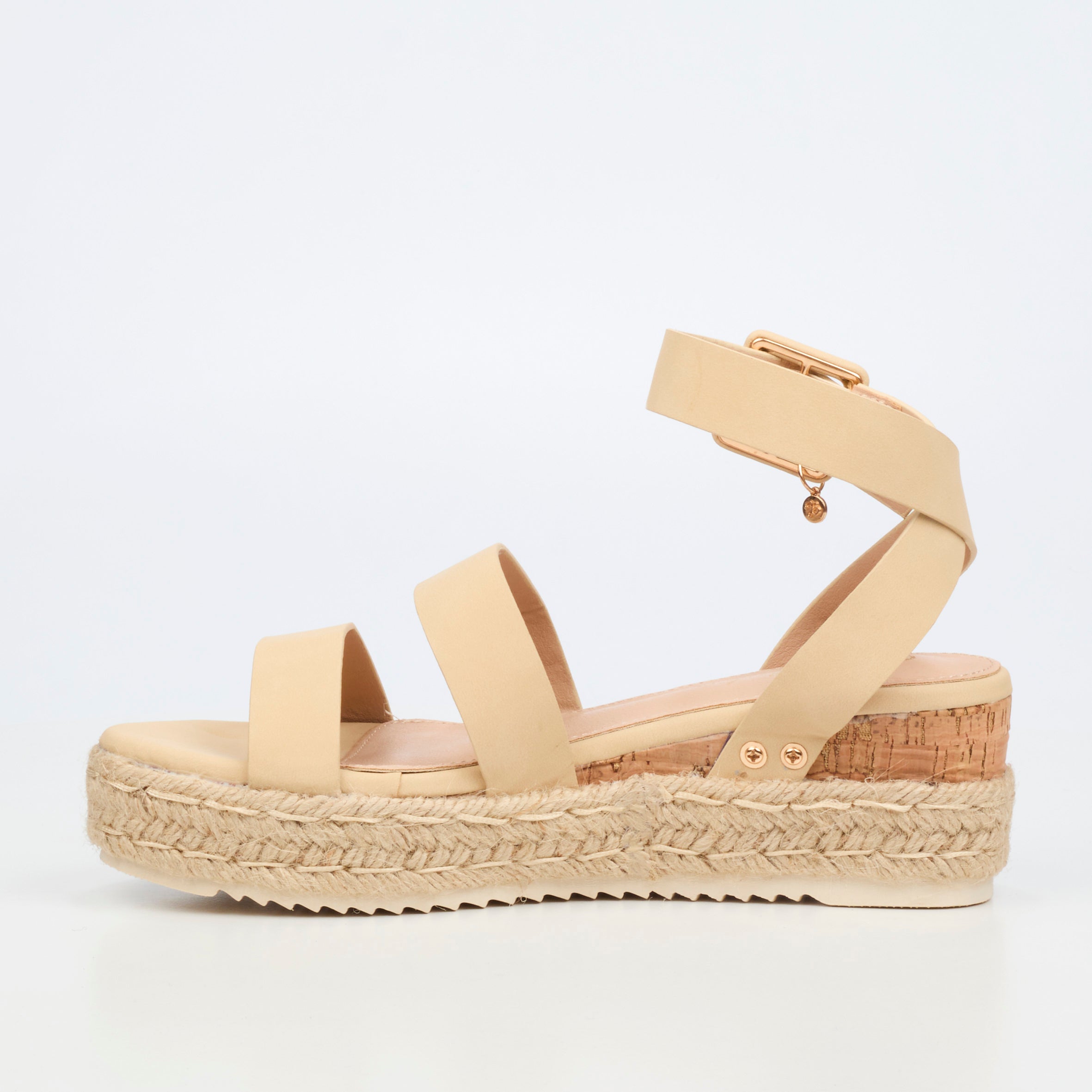 Miss Black Steffi 2 Wedge - Nude