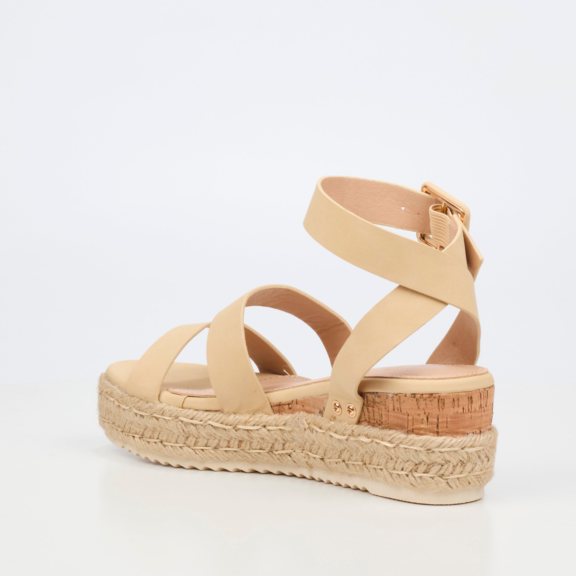 Miss Black Steffi 2 Wedge - Nude