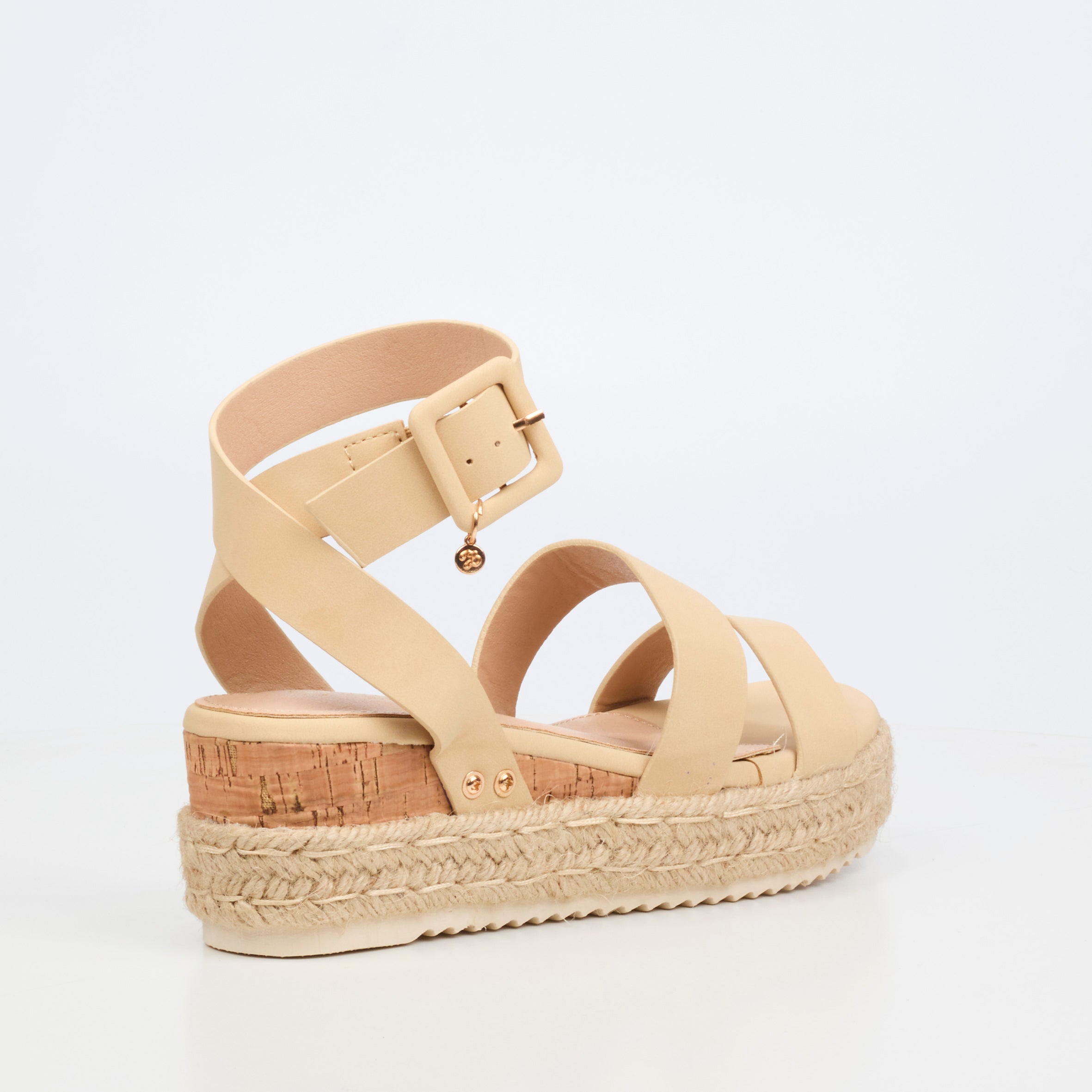 Miss Black Steffi 2 Wedge - Nude