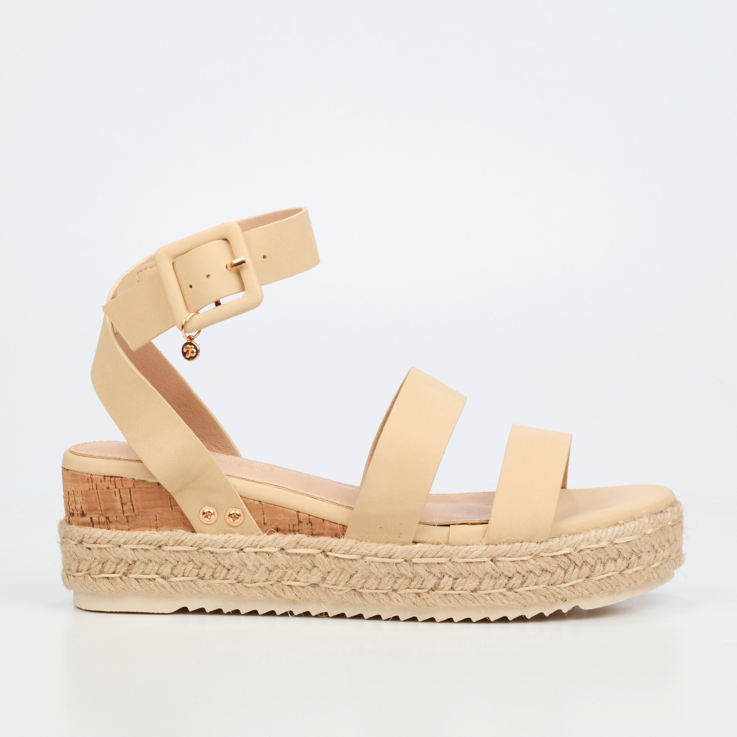 Miss Black Steffi 2 Wedge - Nude
