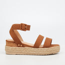 Miss Black Steffi 2 Wedge - Tan footwear Miss Black