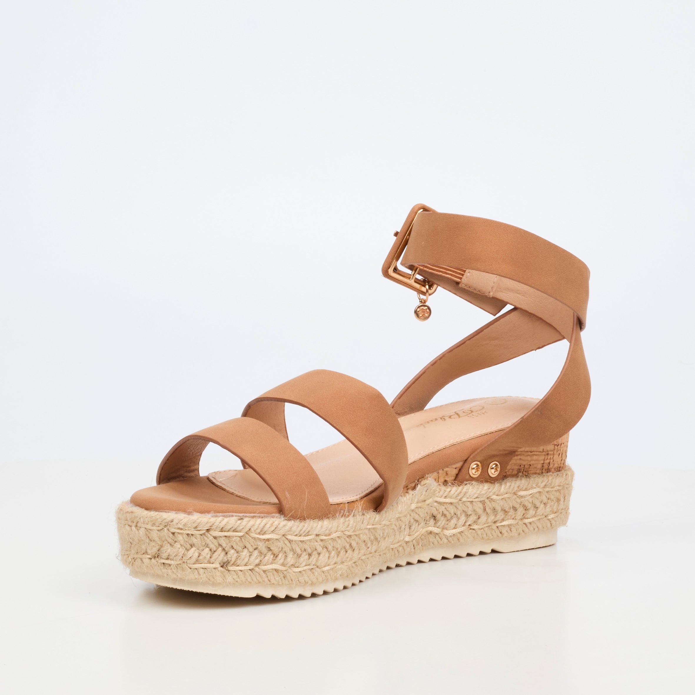 Miss Black Steffi 2 Wedge - Tan