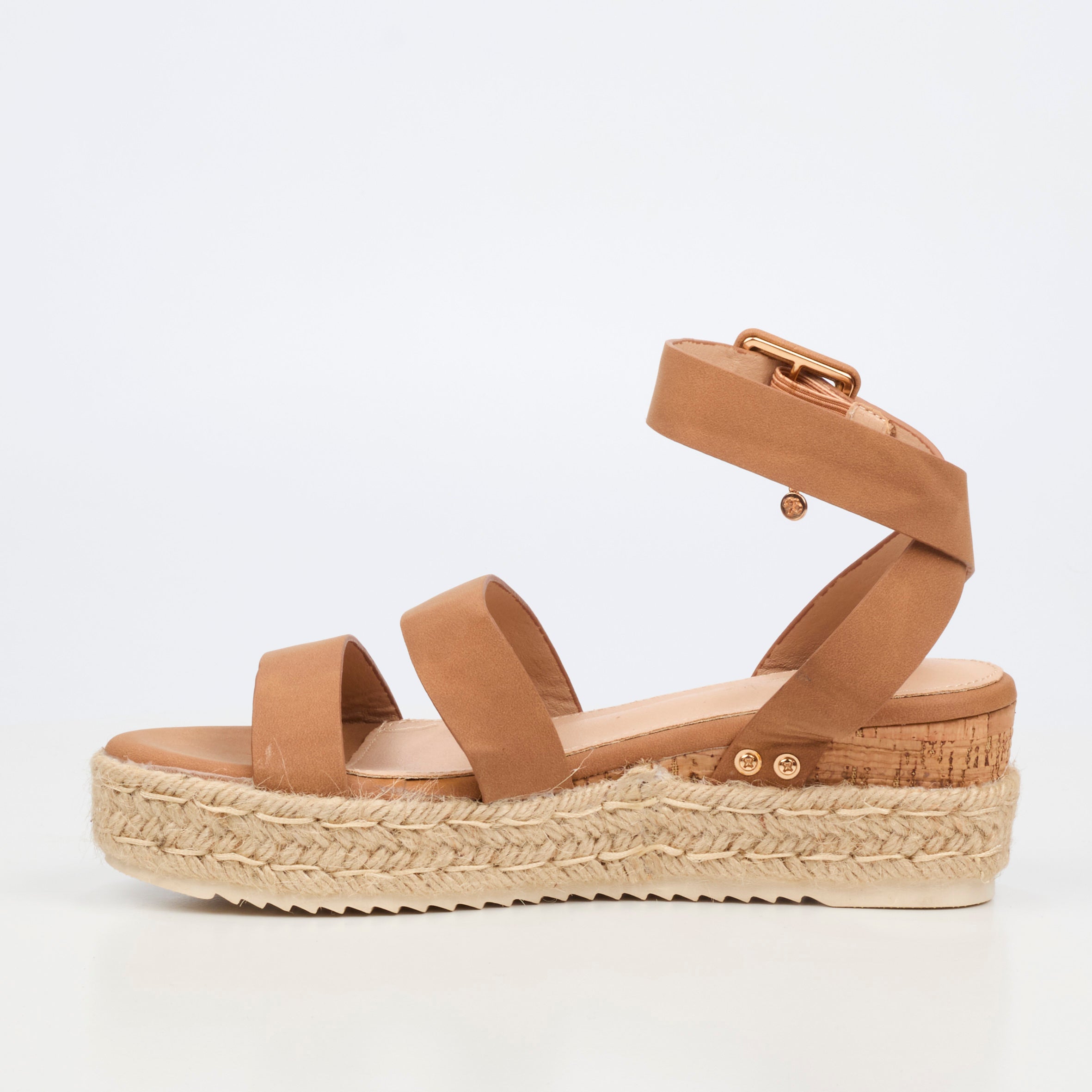 Miss Black Steffi 2 Wedge - Tan