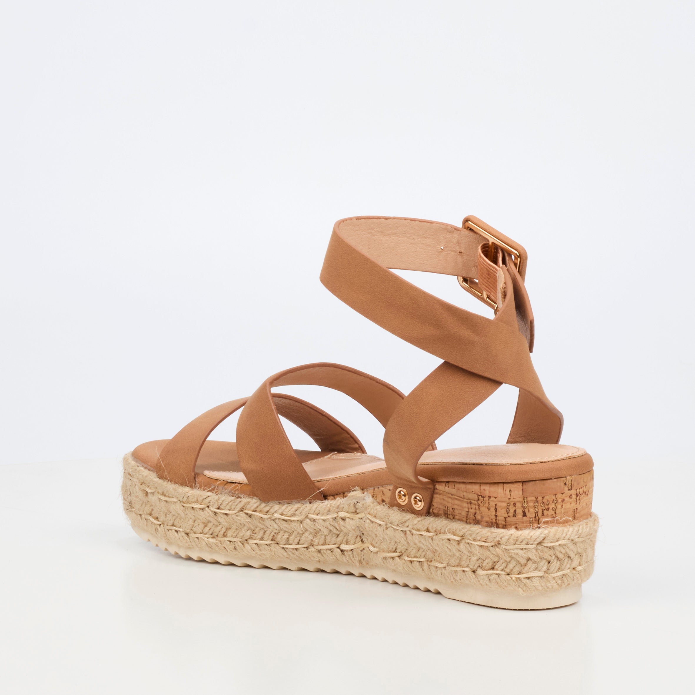 Miss Black Steffi 2 Wedge - Tan