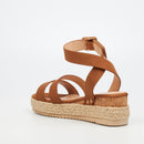 Miss Black Steffi 2 Wedge - Tan footwear Miss Black