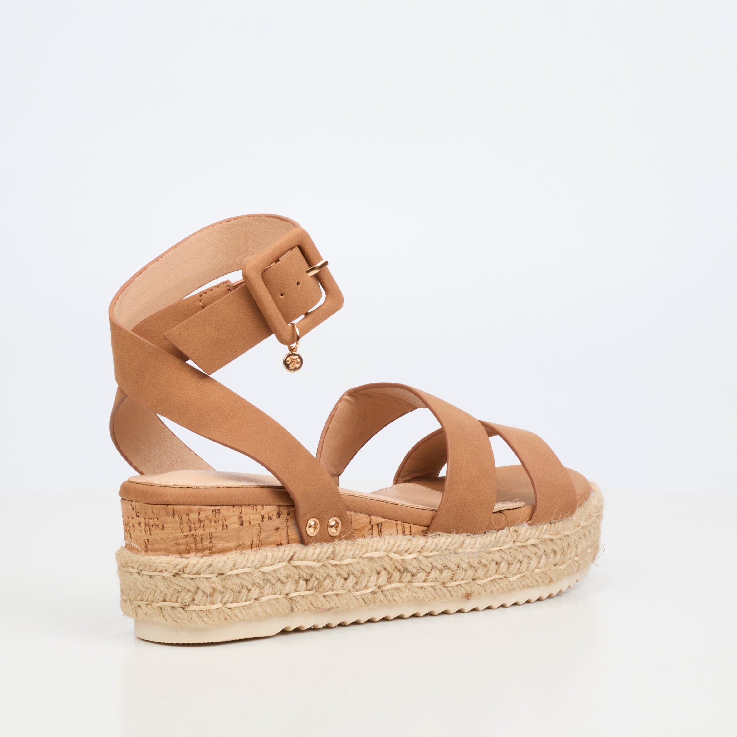 Miss Black Steffi 2 Wedge - Tan