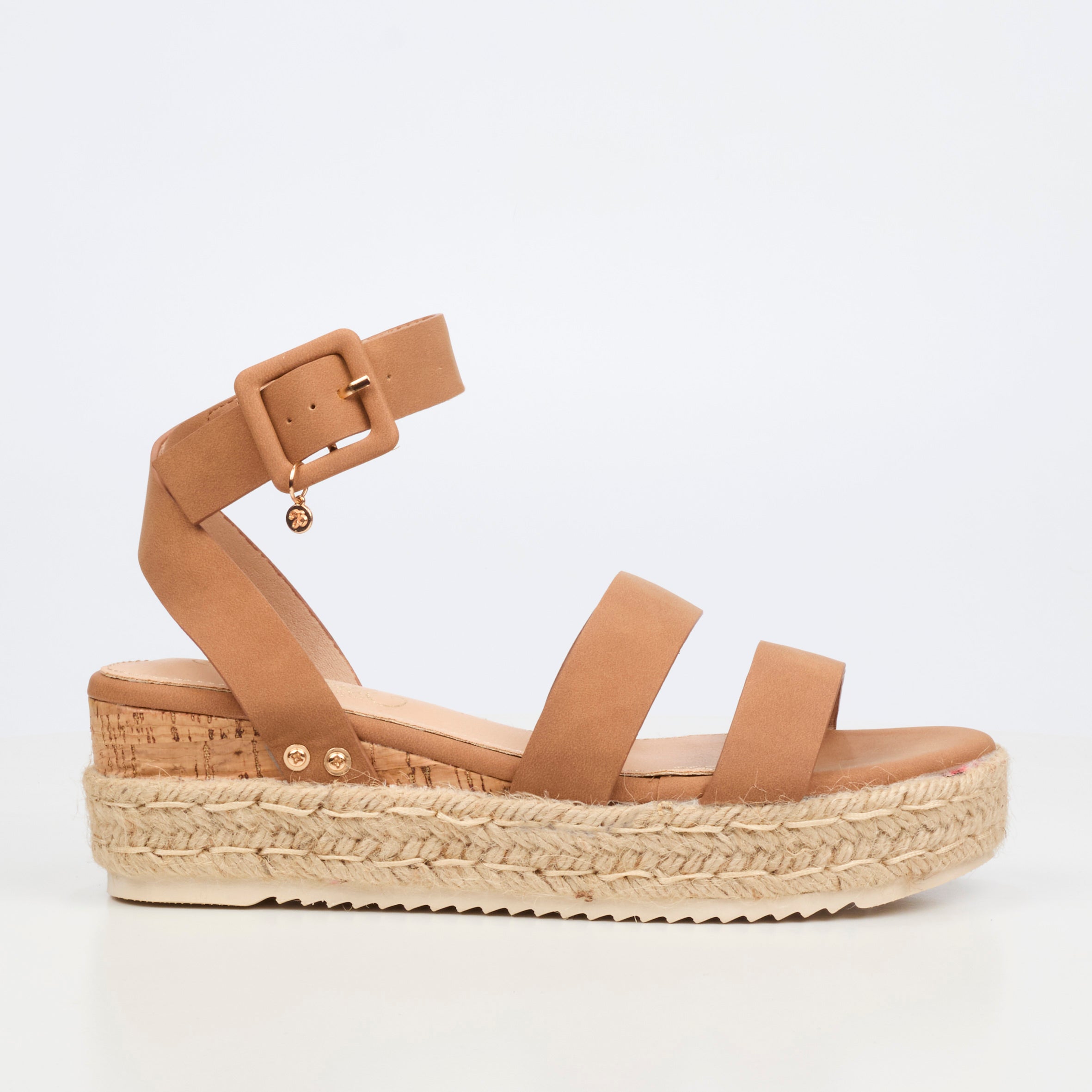 Miss Black Steffi 2 Wedge - Tan