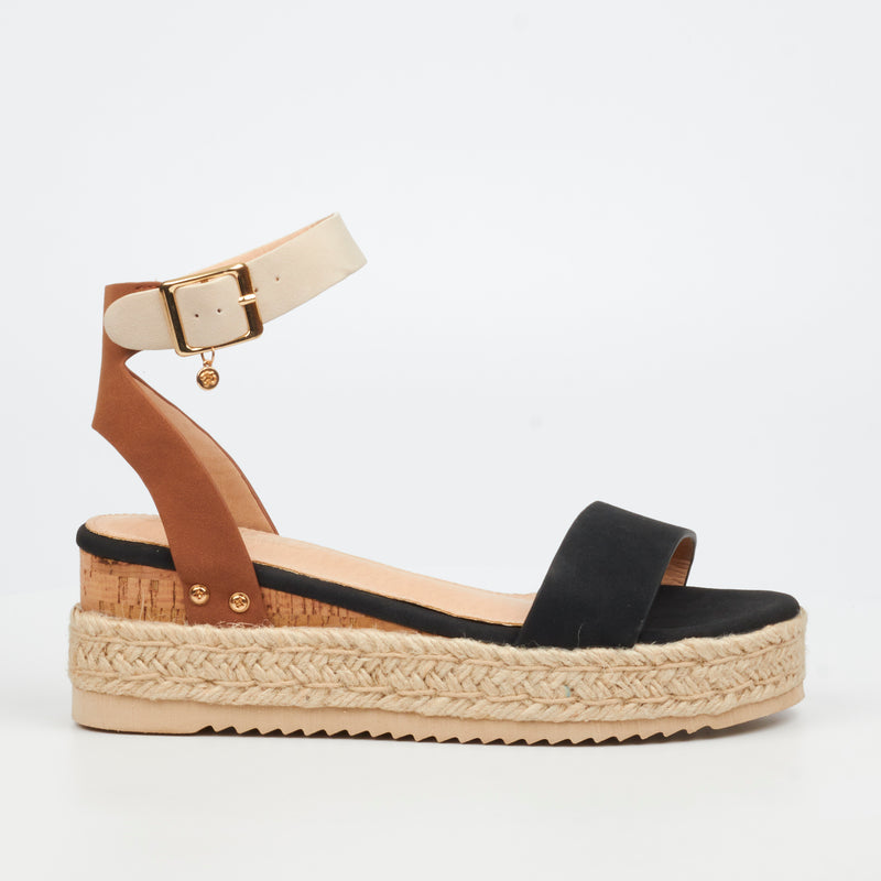 Miss Black Steffi 3 Wedge - Black