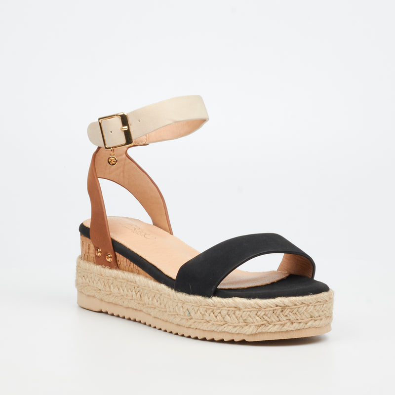 Miss Black Steffi 3 Wedge - Black