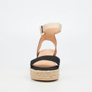 Miss Black Steffi 3 Wedge - Black