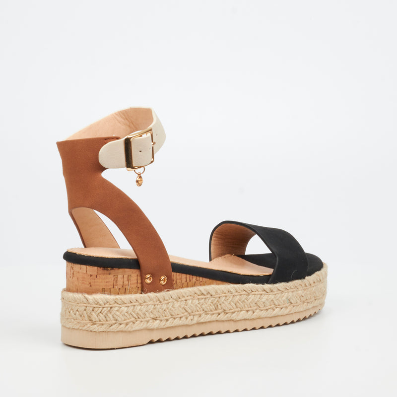 Miss Black Steffi 3 Wedge - Black