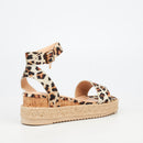 Miss Black Steffi 3 Wedge - Leopard