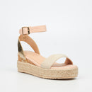 Miss Black Steffi 3 Wedge - Nude