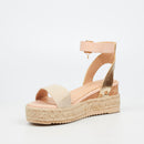 Miss Black Steffi 3 Wedge - Nude
