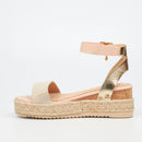 Miss Black Steffi 3 Wedge - Nude