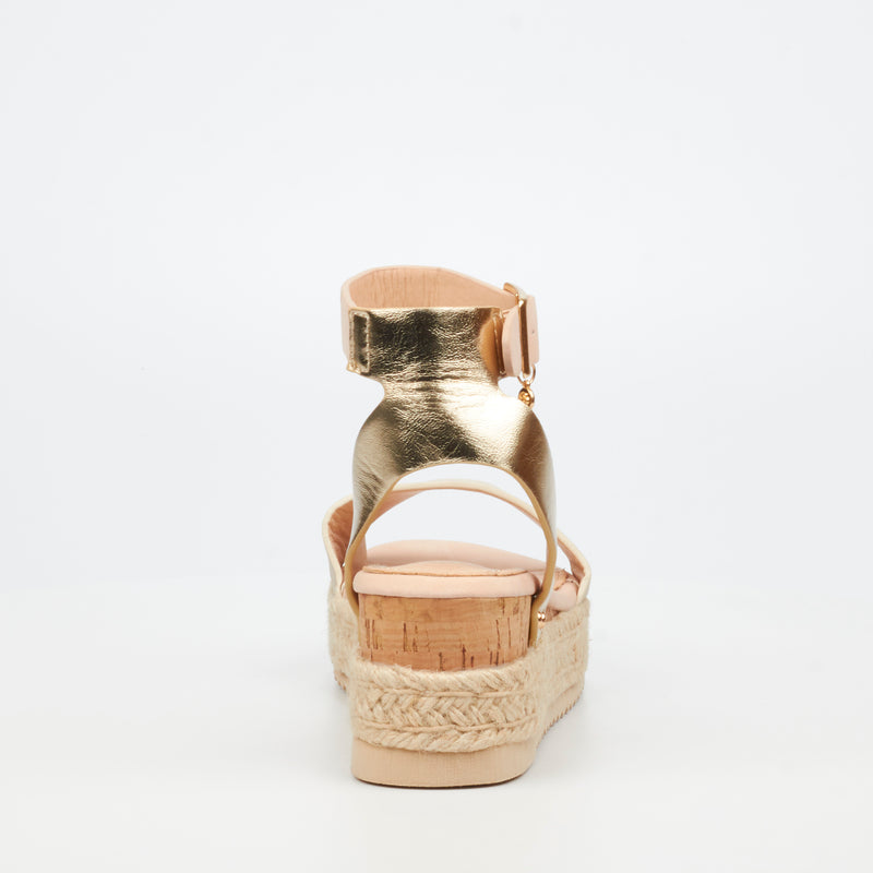 Miss Black Steffi 3 Wedge - Nude