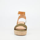 Miss Black Steffi 3 Wedge - Olive