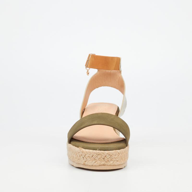 Miss Black Steffi 3 Wedge - Olive