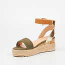 Miss Black Steffi 3 Wedge - Olive