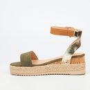 Miss Black Steffi 3 Wedge - Olive