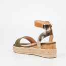 Miss Black Steffi 3 Wedge - Olive