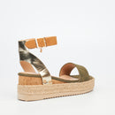 Miss Black Steffi 3 Wedge - Olive