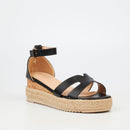 Miss Black Steffi 4 Wedge - Black