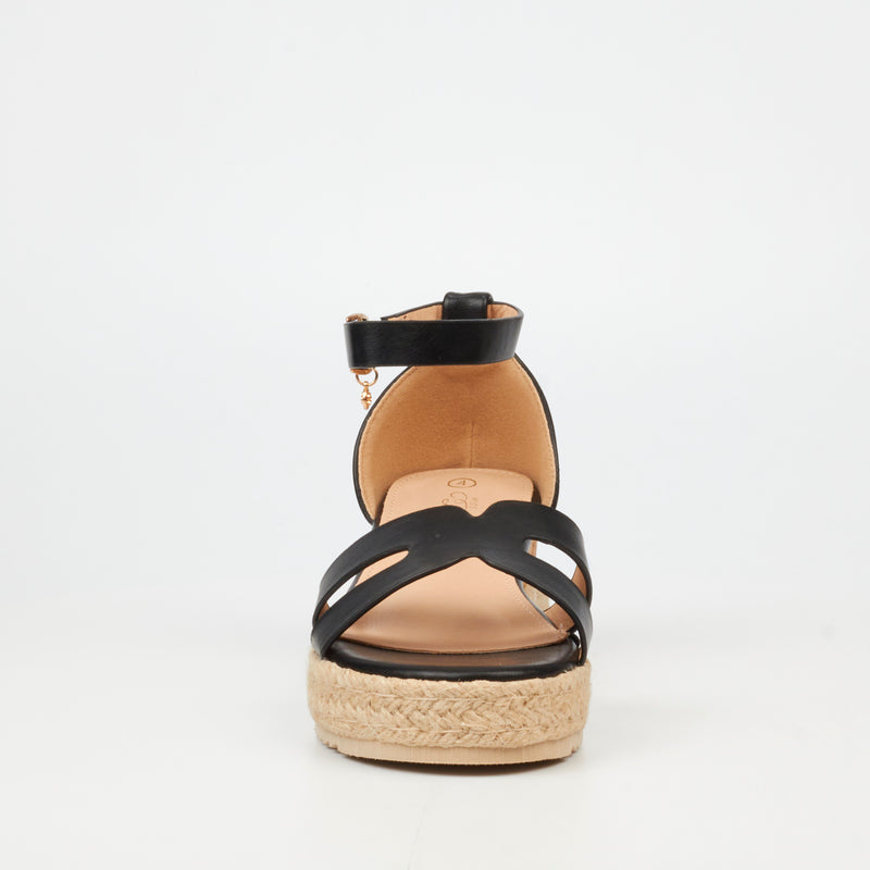 Miss Black Steffi 4 Wedge - Black