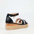 Miss Black Steffi 4 Wedge - Black