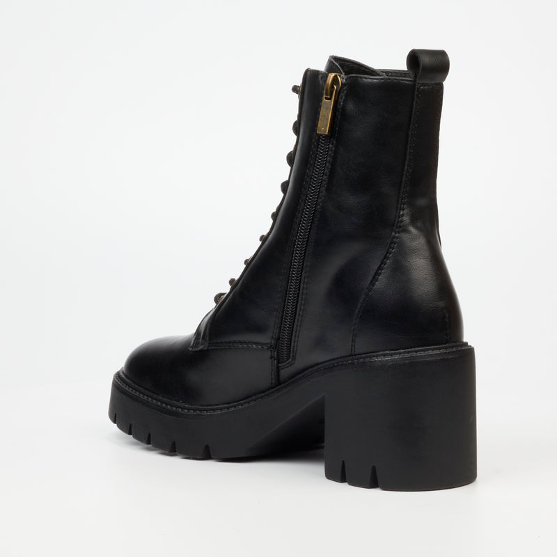 Rock & Co Street 1 Ankle Boot - Black footwear Rocknco