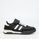 Urbanart Stud 1 Faux Wax / Faux Nubuck Sneaker - Black footwear UBRT