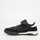Urbanart Stud 1 Faux Wax / Faux Nubuck Sneaker - Black footwear UBRT