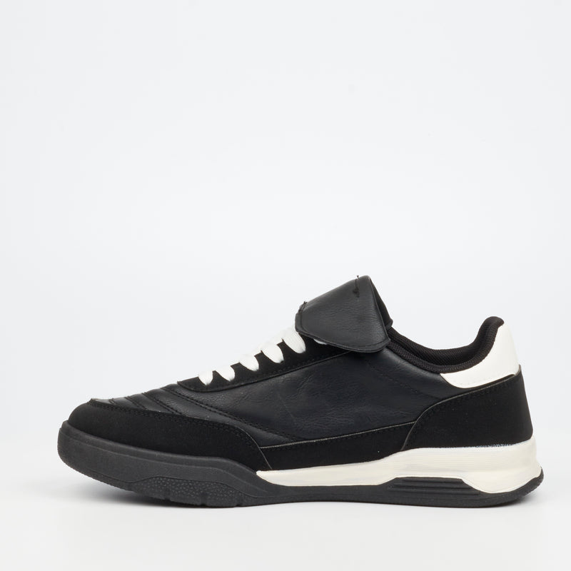 Urbanart Stud 1 Faux Wax / Faux Nubuck Sneaker - Black