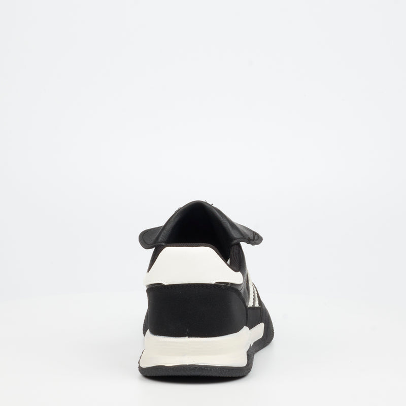 Urbanart Stud 1 Faux Wax / Faux Nubuck Sneaker - Black