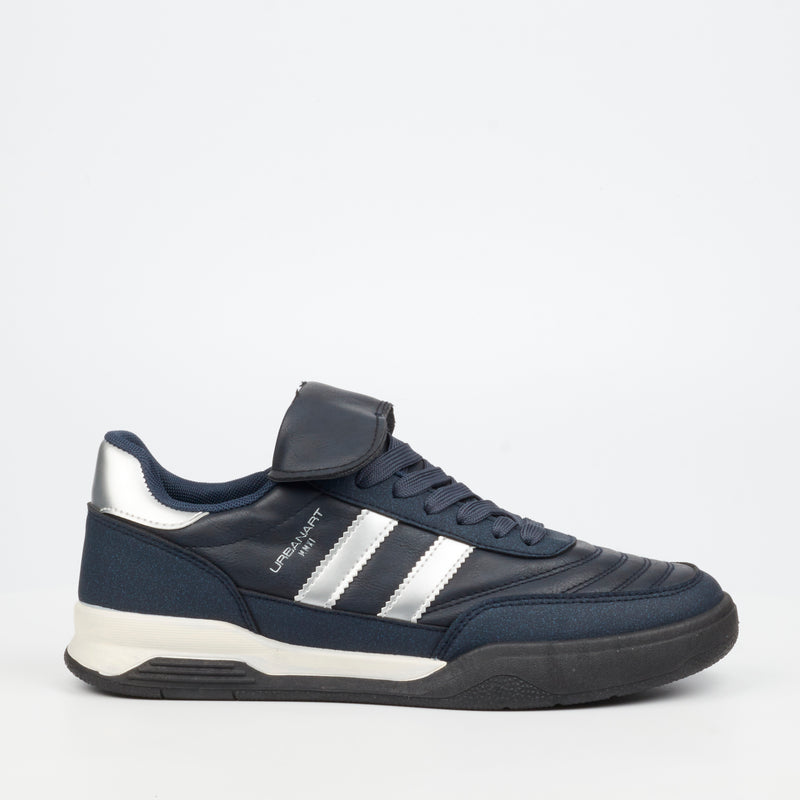 Urbanart Stud 1 Faux Wax / Faux Nubuck Sneaker - Navy