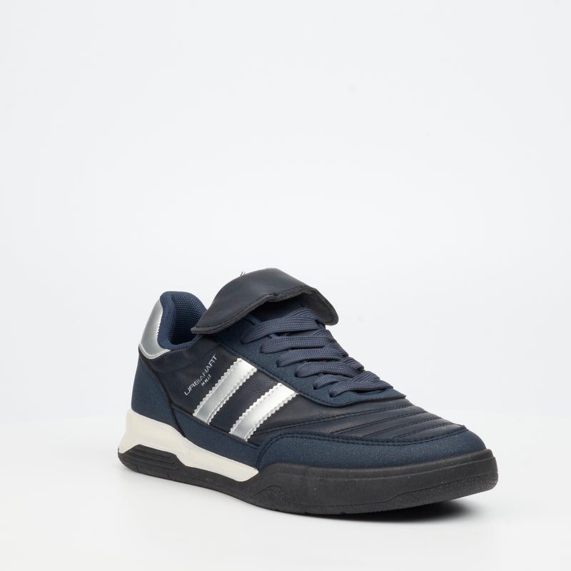 Urbanart Stud 1 Faux Wax / Faux Nubuck Sneaker - Navy