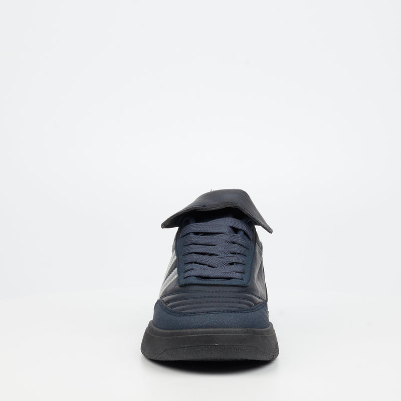 Urbanart Stud 1 Faux Wax / Faux Nubuck Sneaker - Navy