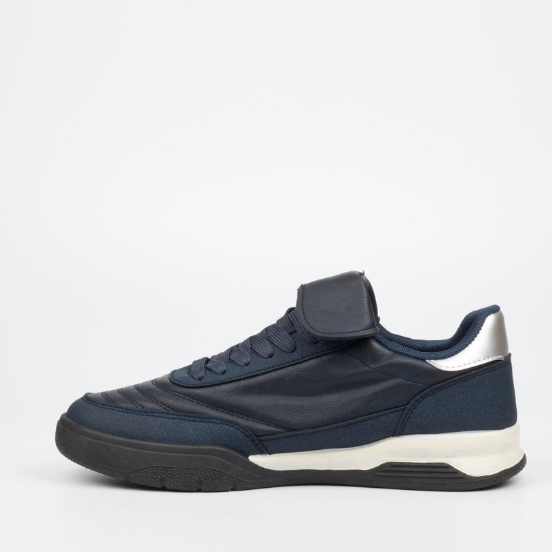 Urbanart Stud 1 Faux Wax / Faux Nubuck Sneaker - Navy