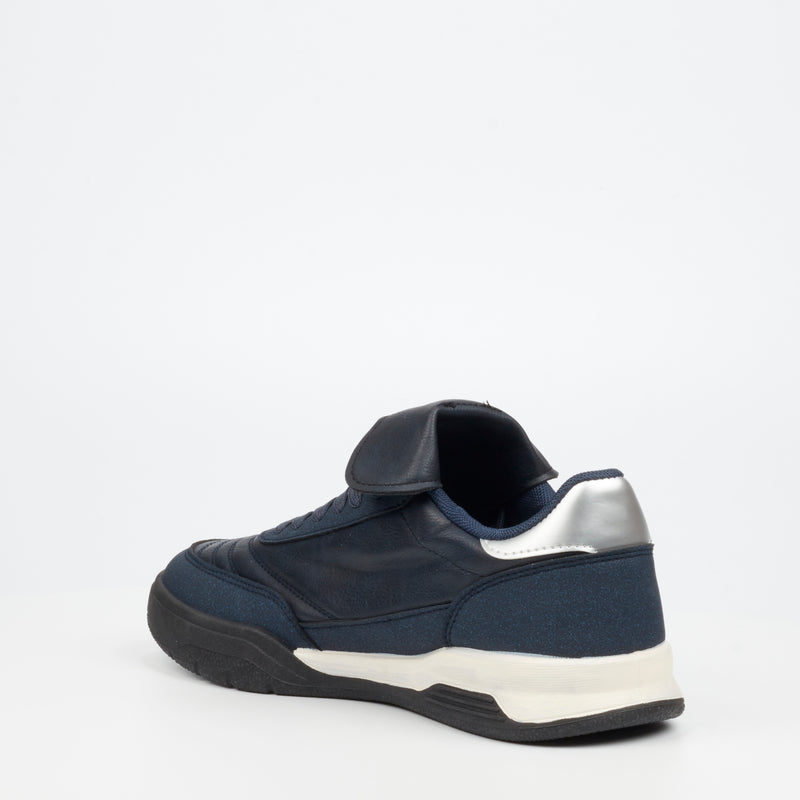 Urbanart Stud 1 Faux Wax / Faux Nubuck Sneaker - Navy