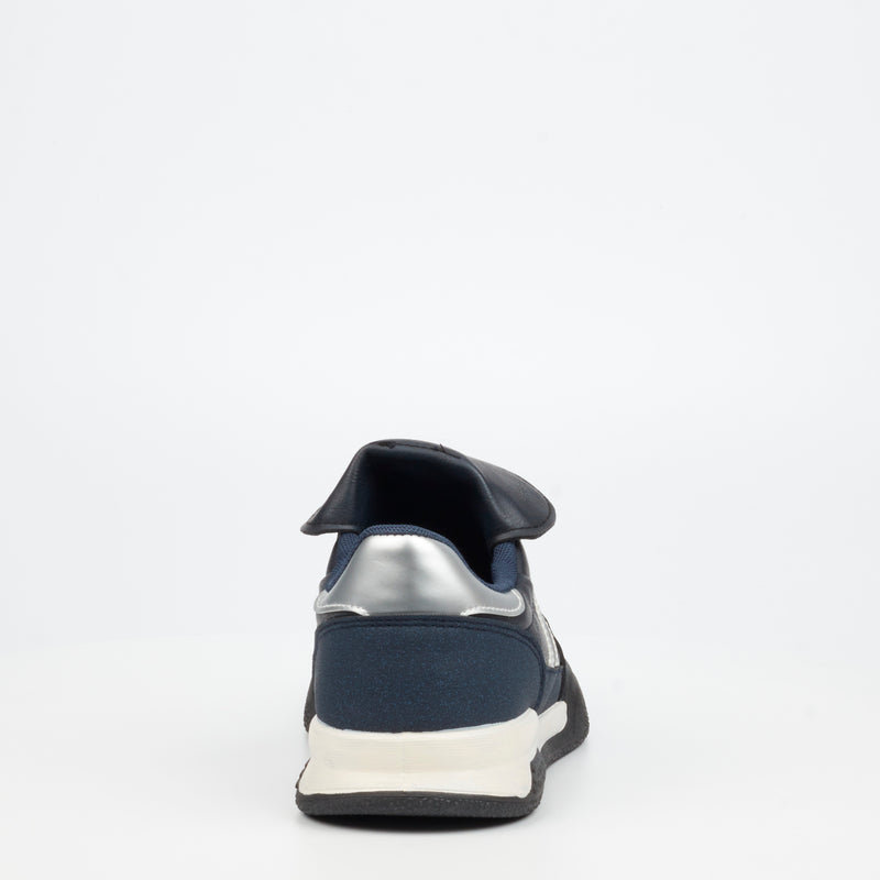 Urbanart Stud 1 Faux Wax / Faux Nubuck Sneaker - Navy